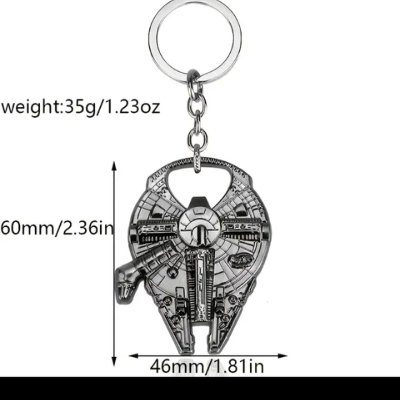 MILLENNIUM Falcon bottle opener keychain rebel alliance - Picture 6 of 7